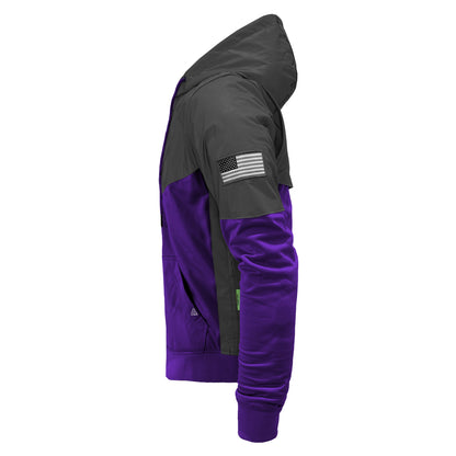 Ultra Reflective Hoodie Purple Nebula with Pads