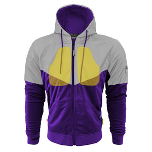 Ultra Reflective Hoodie Purple Eclipse with Pads