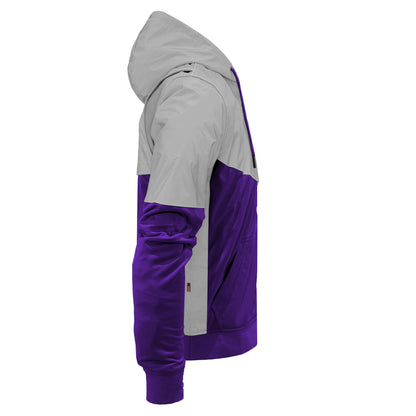 Ultra Reflective Hoodie Purple Eclipse with Pads