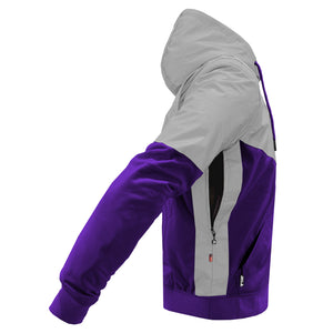 Ultra Reflective Hoodie Purple Eclipse with Pads