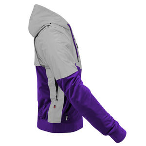 Ultra Reflective Hoodie Purple Eclipse with Pads