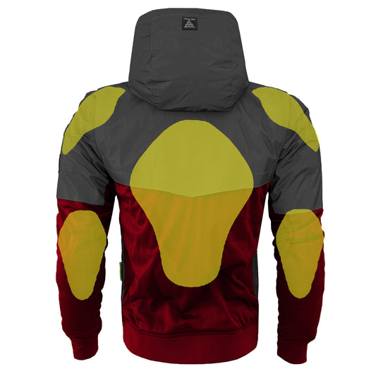 Ultra Reflective Hoodie Red Maroon Nebula with Pads