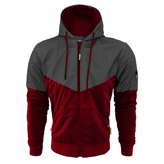 Ultra Reflective Hoodie Red Maroon Nebula with Pads