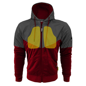 Ultra Reflective Hoodie Red Maroon Nebula with Pads