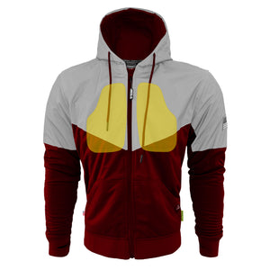 Ultra Reflective Hoodie Red Maroon Eclipse with Pads