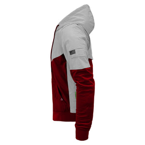 Ultra Reflective Hoodie Red Maroon Eclipse with Pads