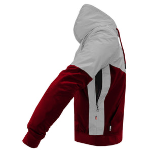 Ultra Reflective Hoodie Red Maroon Eclipse with Pads