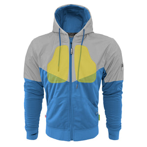 Ultra Reflective Hoodie Sky Blue Eclipse with Pads