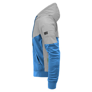 Ultra Reflective Hoodie Sky Blue Eclipse with Pads