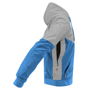 Ultra Reflective Hoodie Sky Blue Eclipse with Pads