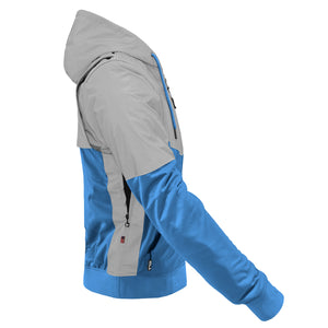 Ultra Reflective Hoodie Sky Blue Eclipse with Pads