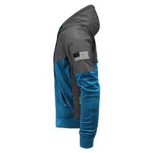 Ultra Reflective Hoodie Teal Nebula with Pads