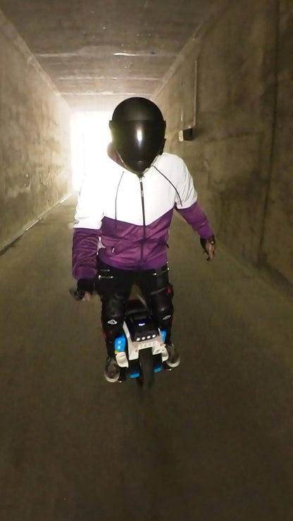 Ultra Reflective Hoodie Purple Eclipse with Pads