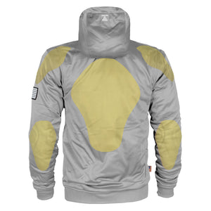 Light Gray Solid Ultra Protective Hoodie with Pads