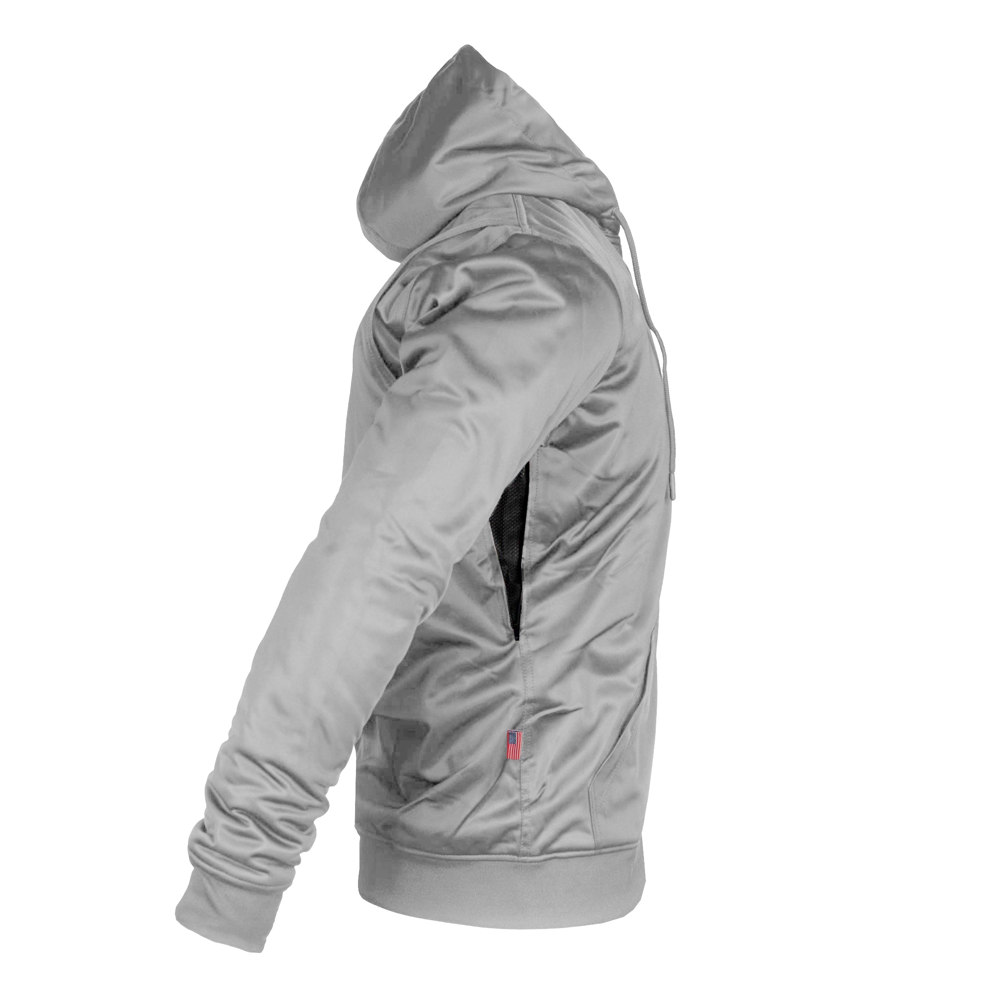 Light Gray Solid Ultra Protective Hoodie with Pads