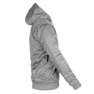 Light Gray Solid Ultra Protective Hoodie with Pads