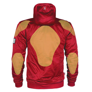 Red Solid Ultra Protective Hoodie with Pads