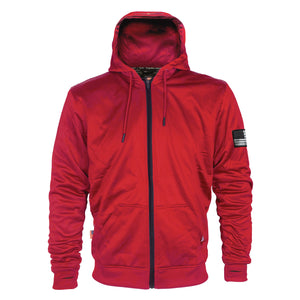 Red Solid Ultra Protective Hoodie with Pads