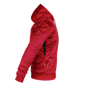 Red Solid Ultra Protective Hoodie with Pads