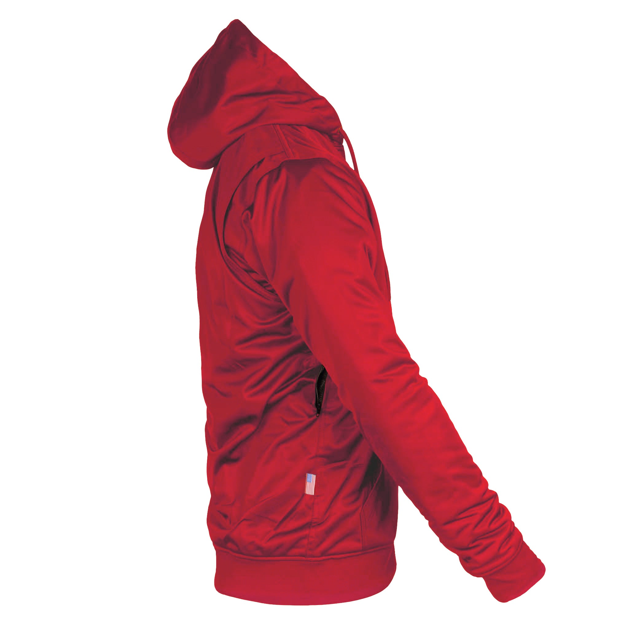 Red Solid Ultra Protective Hoodie with Pads