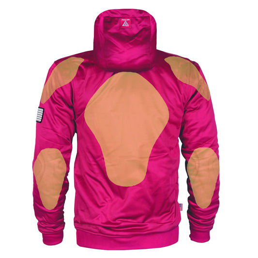 Pink Solid Ultra Protective Hoodie with Pads