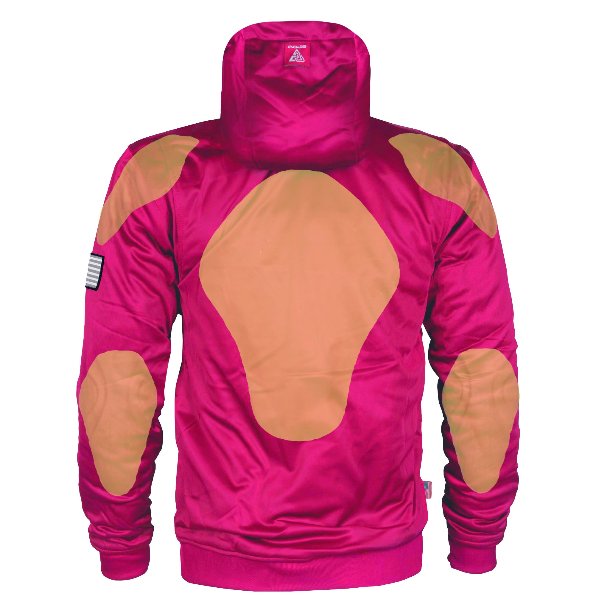 ‌Pink Solid Ultra Protective Hoodie with Pads