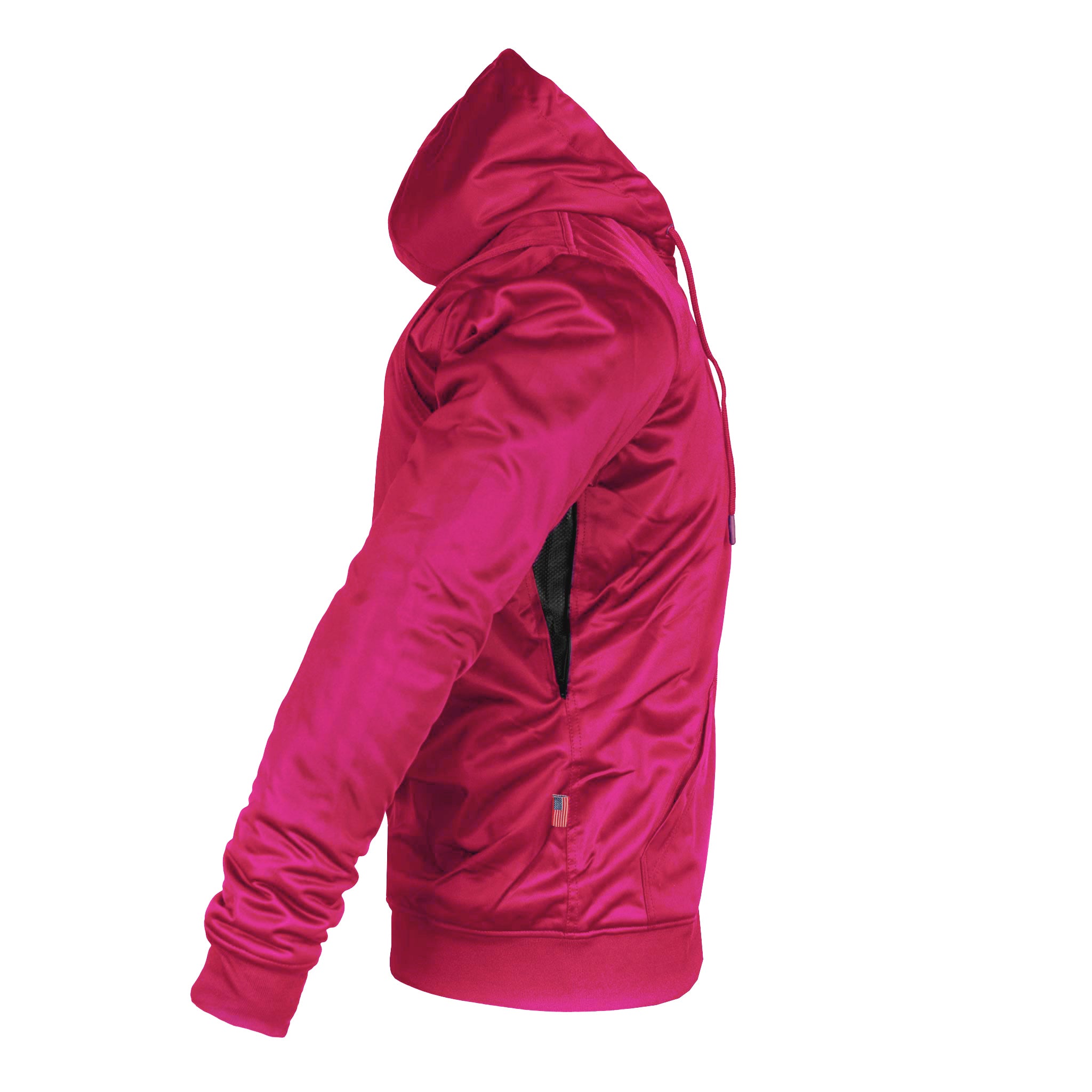 ‌Pink Solid Ultra Protective Hoodie with Pads