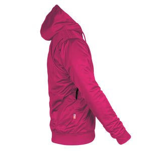 ‌Pink Solid Ultra Protective Hoodie with Pads