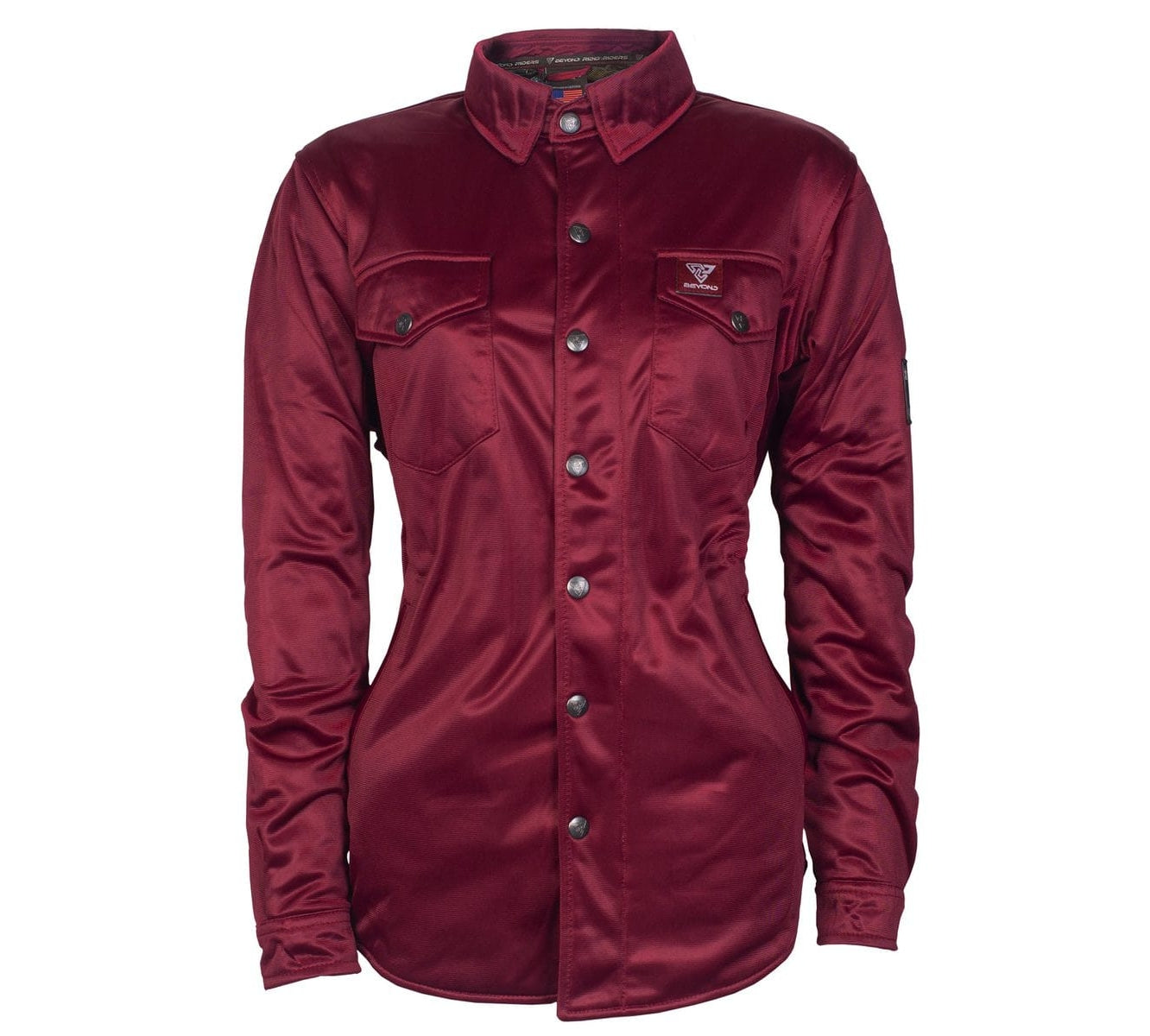 Ultra Protective Shirt for Women - Red Maroon Solid with Pads
