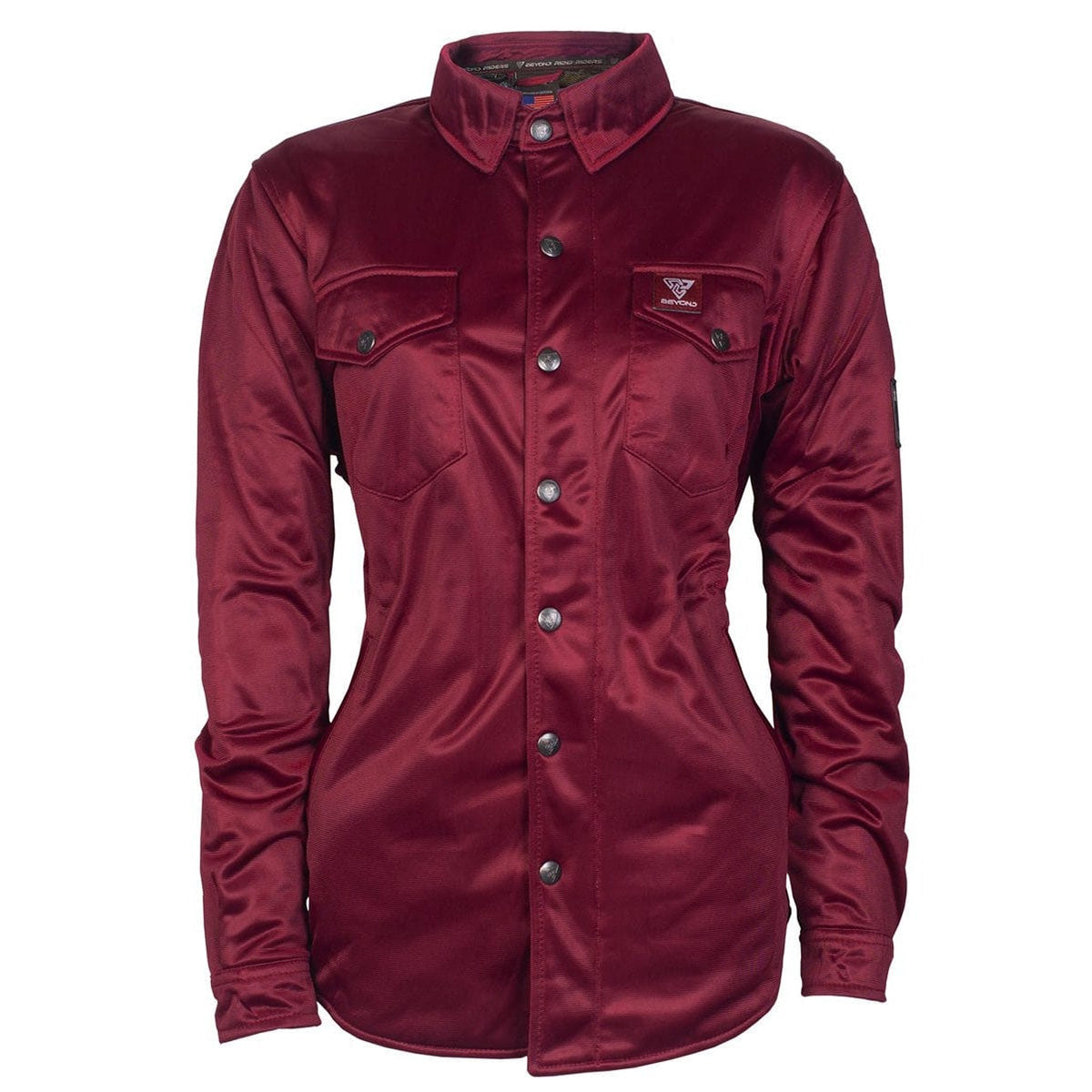 SALE Ultra Protective Shirt for Women - Red Maroon Solid with Pads