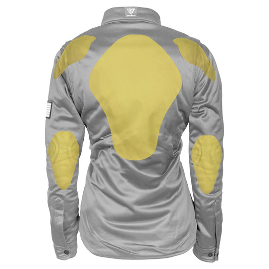 Ultra Protective Shirt for Women - Light Gray Solid with Pads