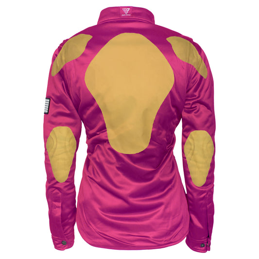 ‌Ultra Protective Shirt for Women - Pink Solid with Pads