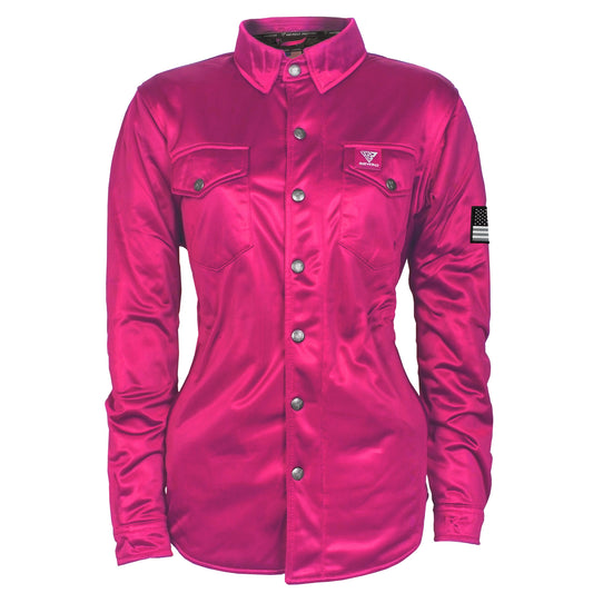 Ultra Protective Shirt for Women - Pink Solid with Pads