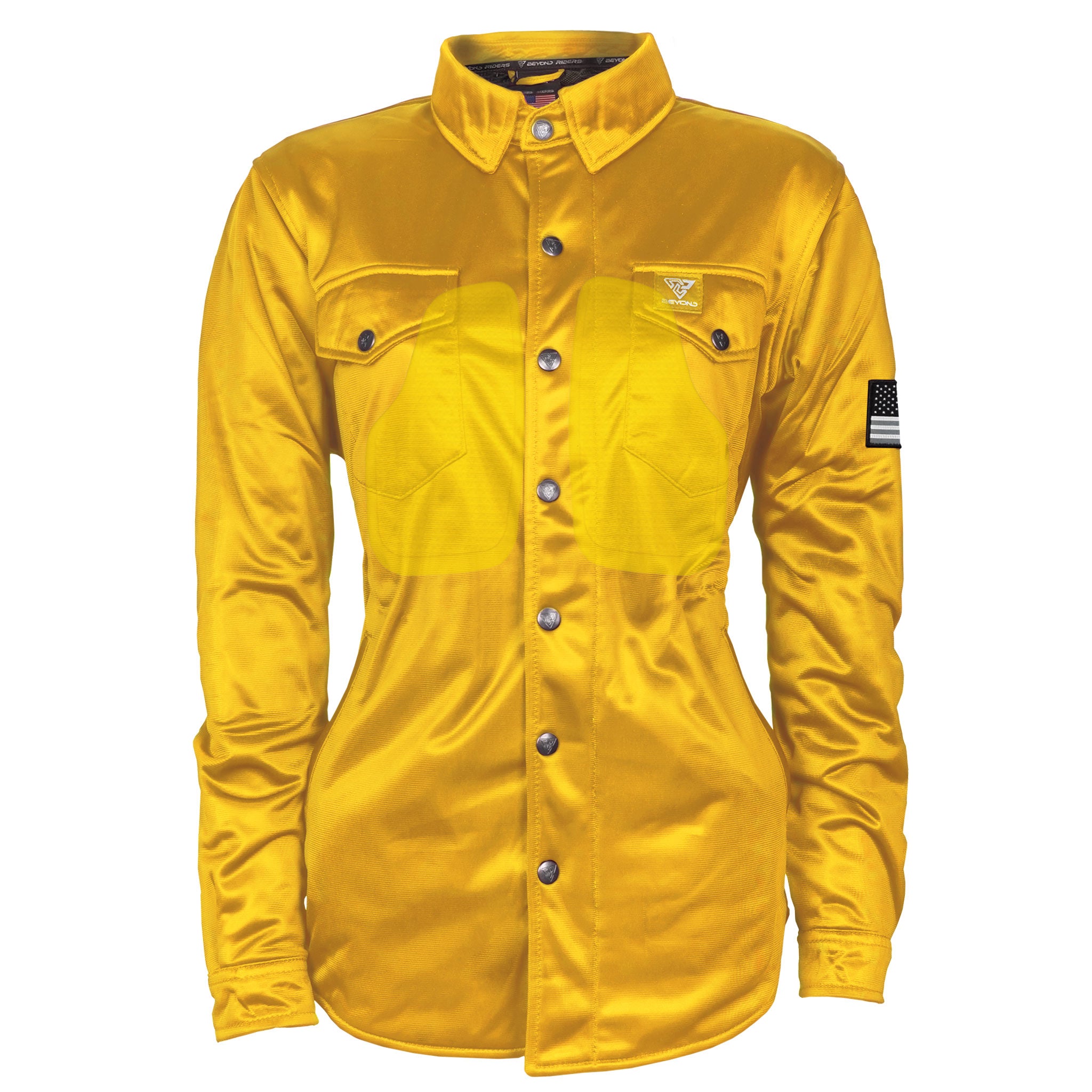 Ultra Protective Shirt for Women - Yellow Solid with Pads