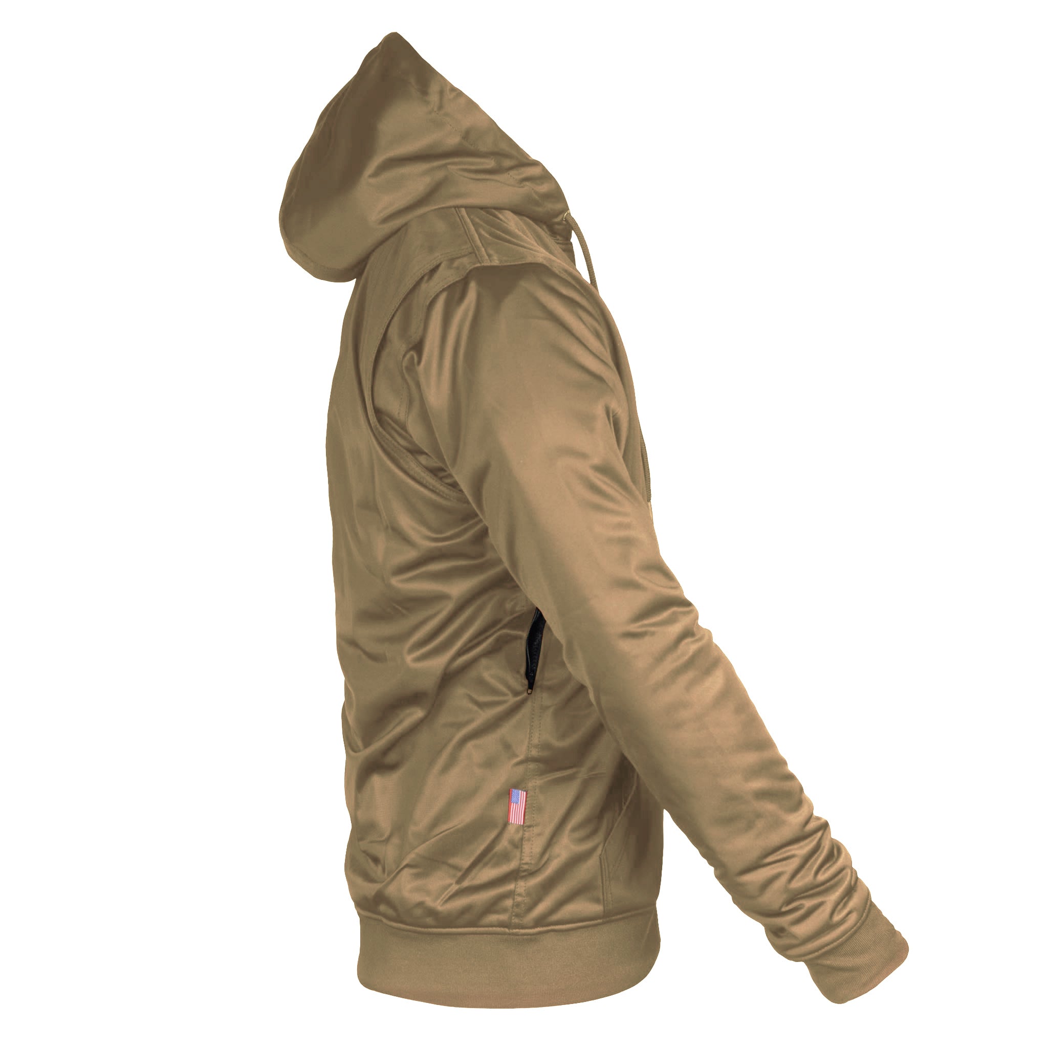 Camel Solid Ultra Protective Hoodie with Pads