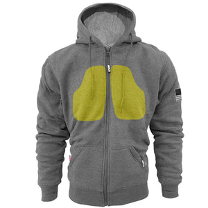 Unisex-Fleece-Hoodie-Gray-Front-With-Chest-Pads