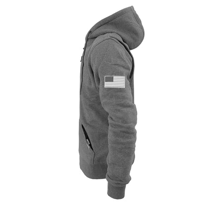 SALE Protective Fleece Unisex Hoodie - Gray Heather with Pads