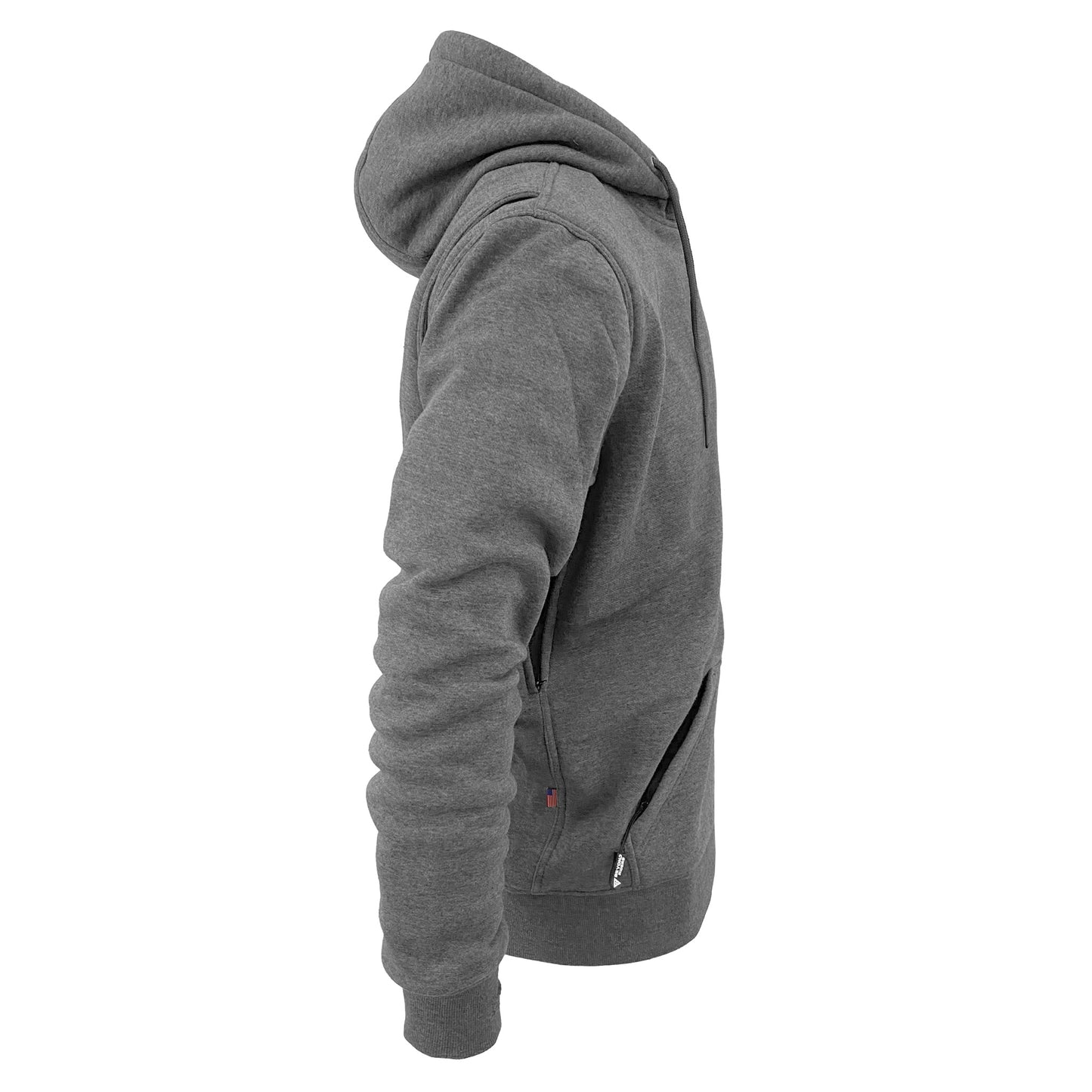SALE Protective Fleece Unisex Hoodie - Gray Heather with Pads