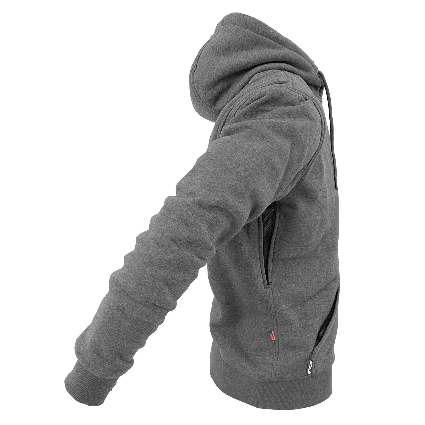 SALE Protective Fleece Unisex Hoodie - Gray Heather with Pads