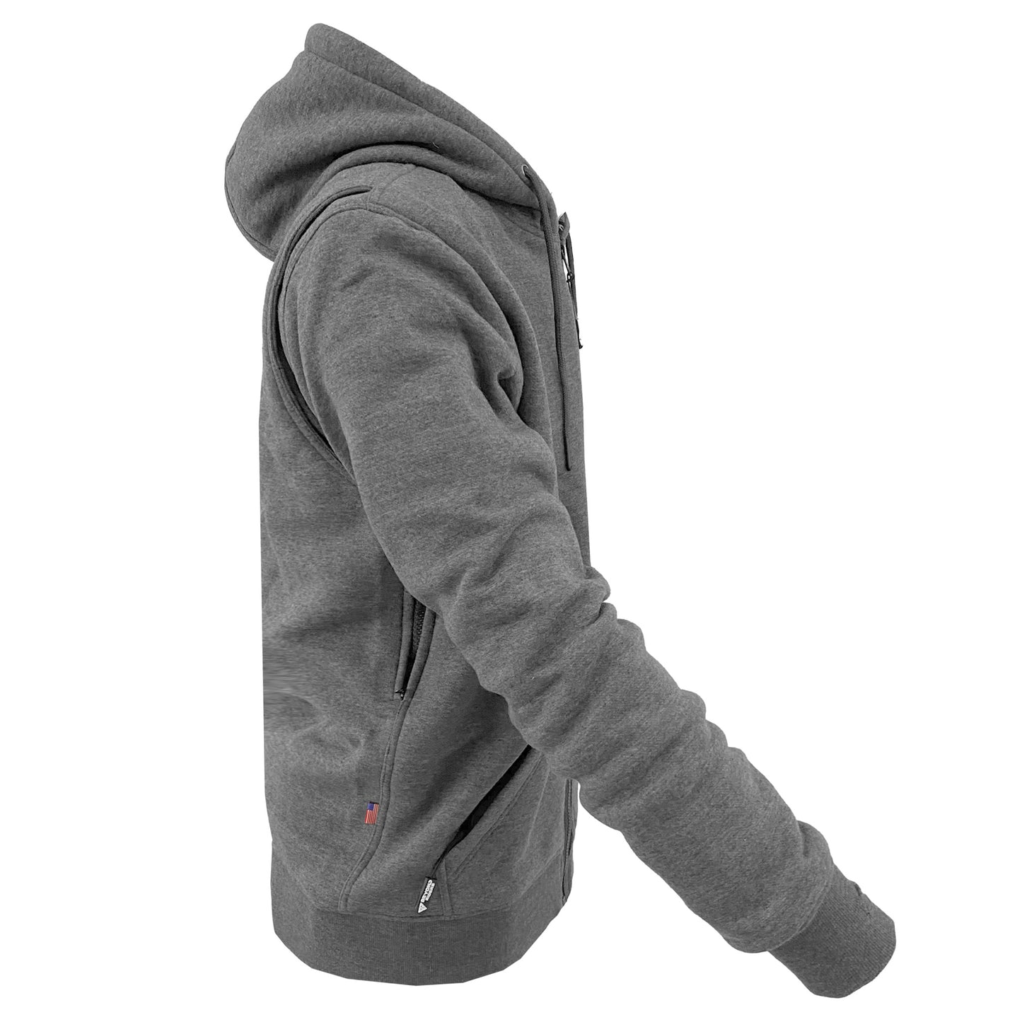 SALE Protective Fleece Unisex Hoodie - Gray Heather with Pads