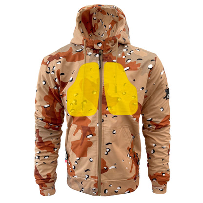 Protective SoftShell Unisex Camouflage Hoodie - “Dagger Two” with Pads