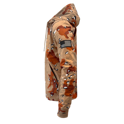 Protective SoftShell Unisex Camouflage Hoodie - “Dagger Two” with Pads
