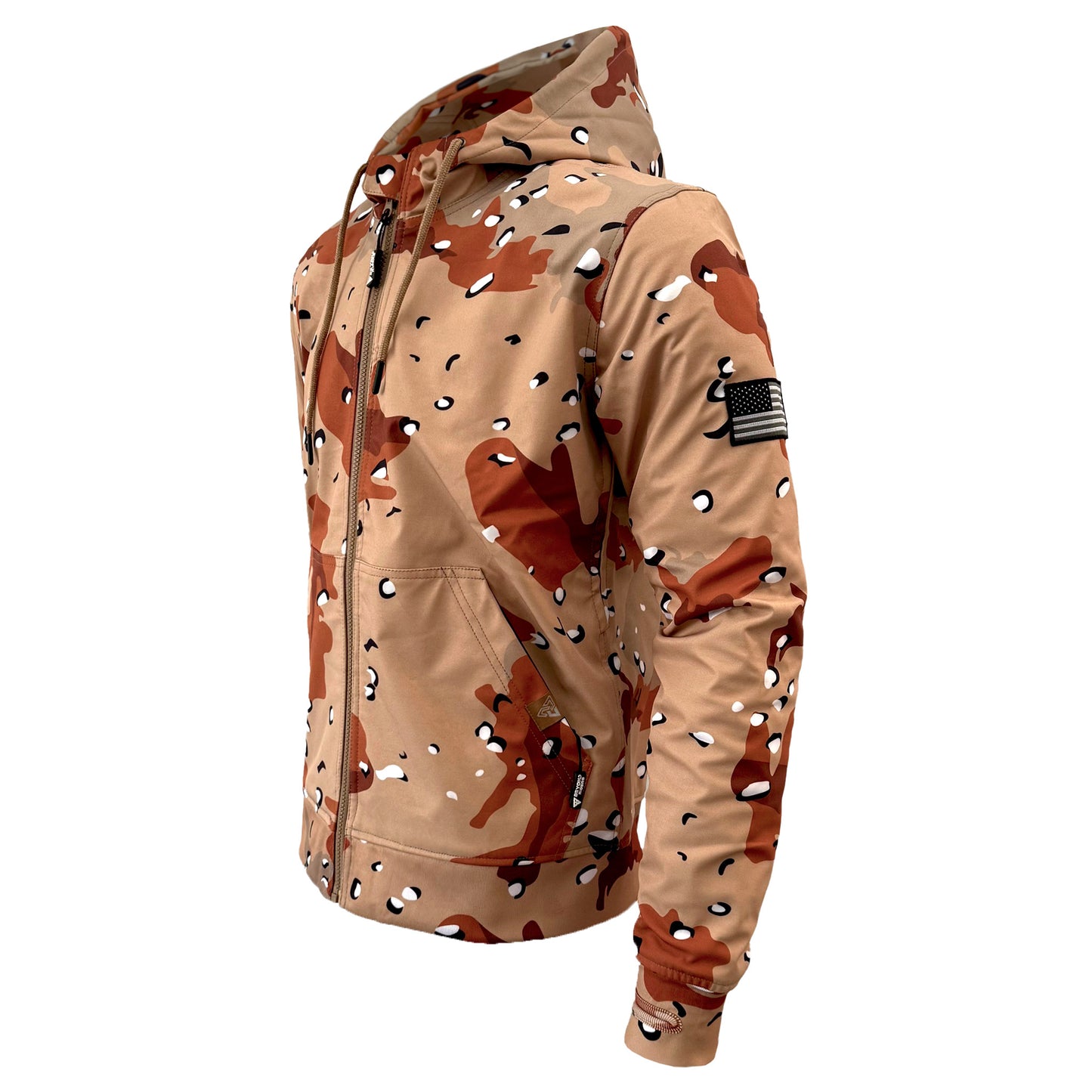 Protective SoftShell Unisex Camouflage Hoodie - “Dagger Two” with Pads