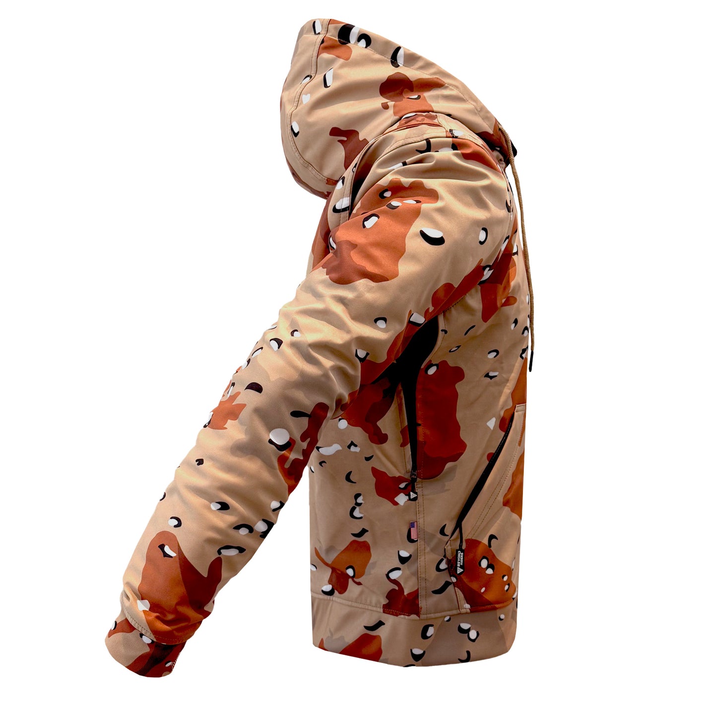 Protective SoftShell Unisex Camouflage Hoodie - “Dagger Two” with Pads