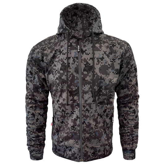 Protective SoftShell Unisex Camouflage Hoodie - “Devil Six” with Pads