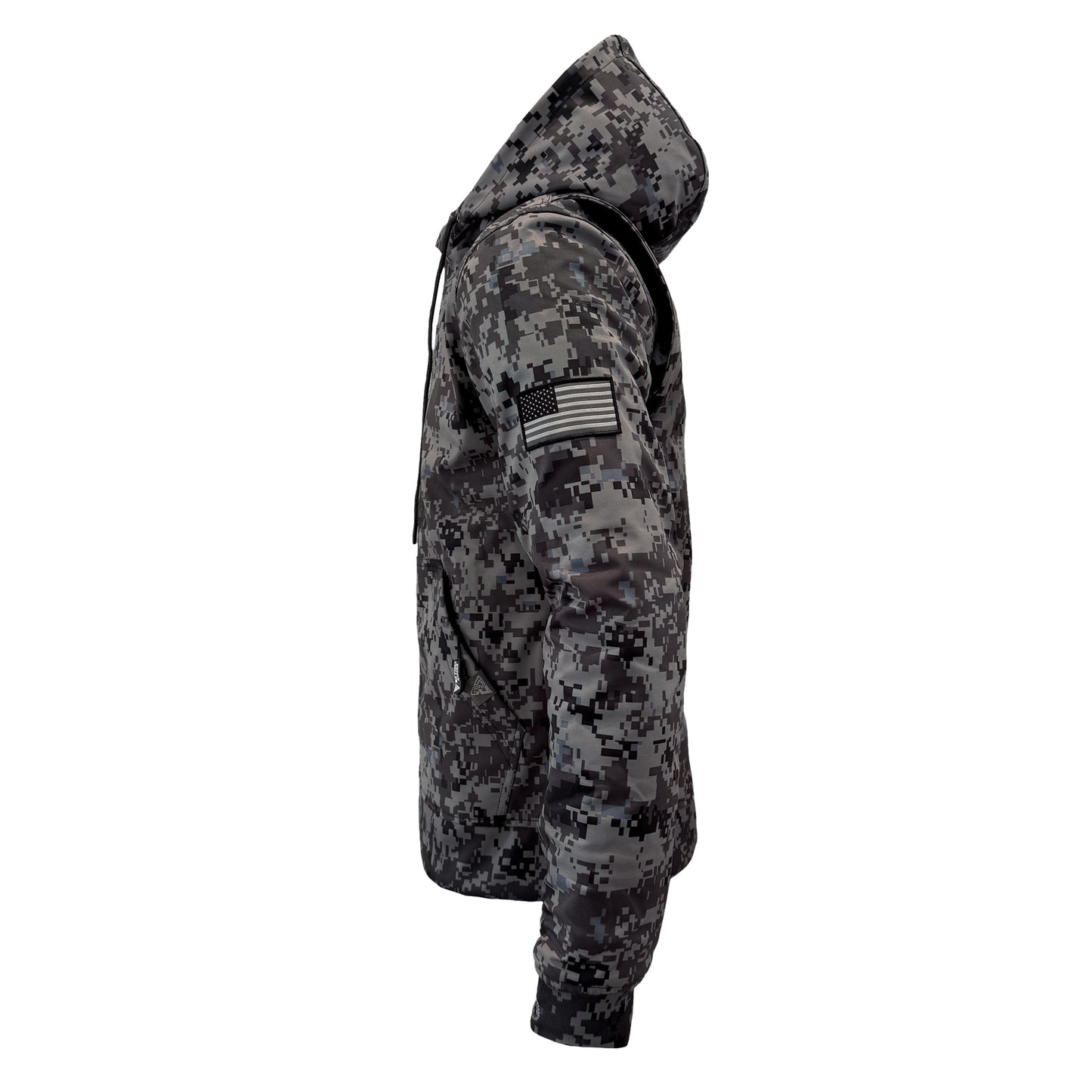 Protective SoftShell Unisex Camouflage Hoodie - “Devil Six” with Pads