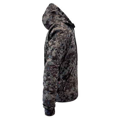 Protective SoftShell Unisex Camouflage Hoodie - “Devil Six” with Pads