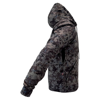 Protective SoftShell Unisex Camouflage Hoodie - “Devil Six” with Pads