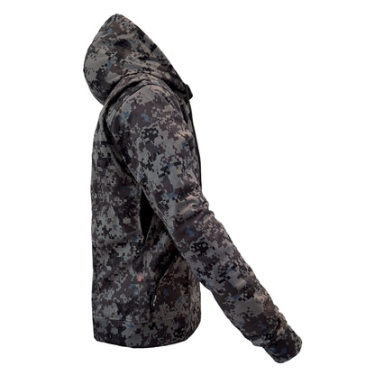 Protective SoftShell Unisex Camouflage Hoodie - “Devil Six” with Pads