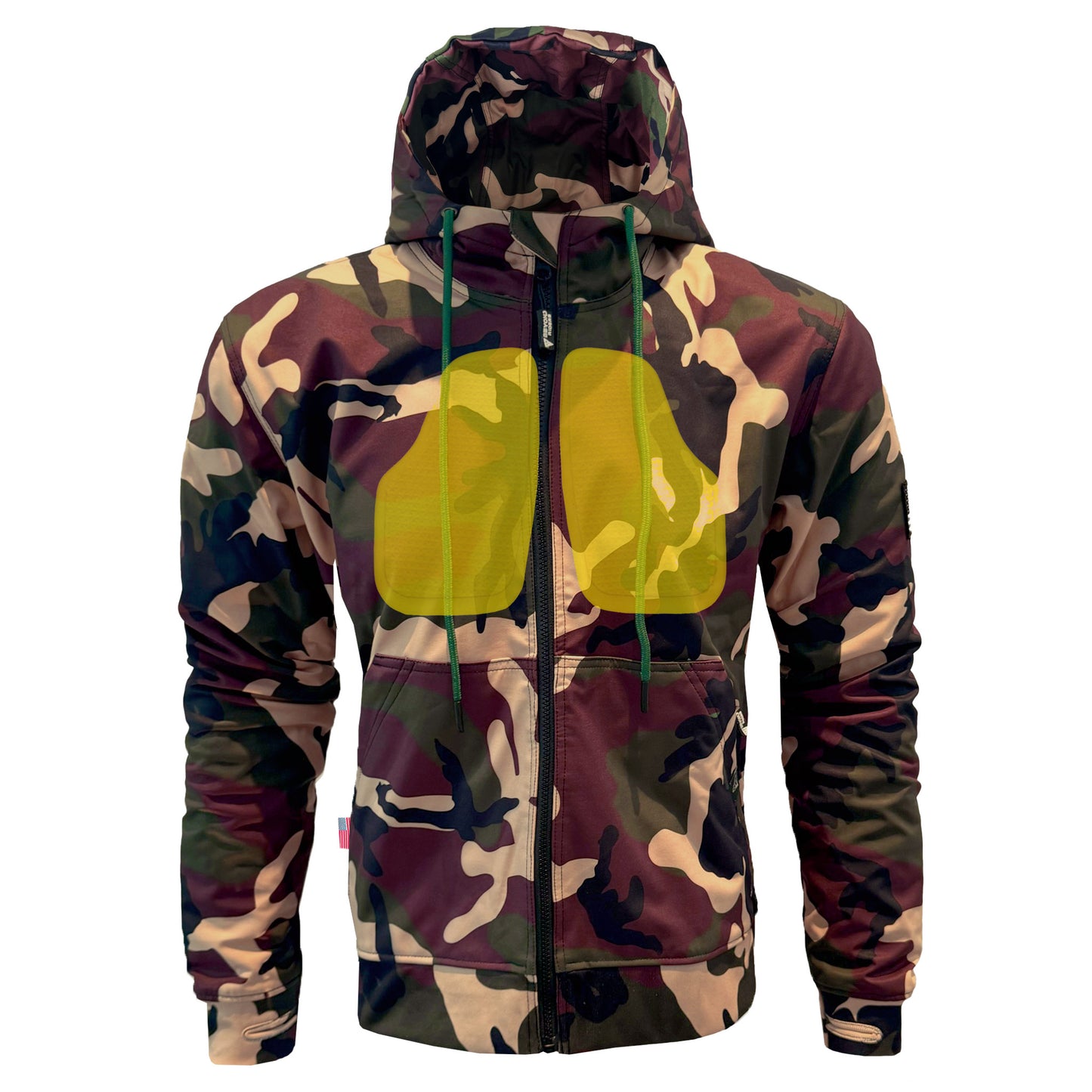 Protective SoftShell Unisex Camouflage Hoodie - “Knight Hawk” with Pads